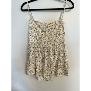 NWT Daisy & Delilah Floral Blouse, Sz M, Summer, Yellow, Lightweight